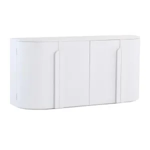 Jarrett 1.6m Sideboard - Full White by Interior Secrets - AfterPay Available by Interior Secrets, a Sideboards, Buffets & Trolleys for sale on Style Sourcebook