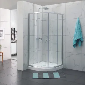 Covey Wall To Wall Semi-Framed Curved Sliding Shower Screen Chrome by Covey, a Shower Screens & Enclosures for sale on Style Sourcebook