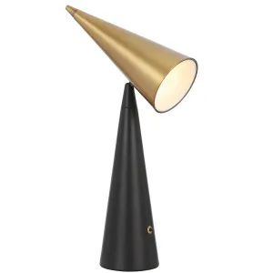 Telbix Jibara Table Lamp Black and Brass by Telbix, a Table & Bedside Lamps for sale on Style Sourcebook