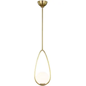 AERIN Glassia Pendant Light by Visual Comfort Studio Burnished Brass by Visual Comfort & Co - Studio, a Pendant Lighting for sale on Style Sourcebook