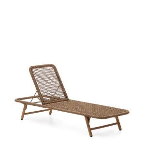 Dandara lounge chair with steel structure, beige cord and solid acacia wood legs FSC 100% by Kave Home, a Outdoor Chairs for sale on Style Sourcebook