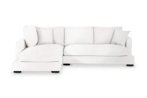 Long Beach Mini Left Corner Sofa, White, by Lounge Lovers by Lounge Lovers, a Sofas for sale on Style Sourcebook