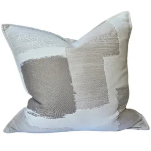 Jena Cushion 50cm Square - Latte | Off White | Cream White by Macey & Moore, a Cushions, Decorative Pillows for sale on Style Sourcebook