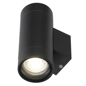 Telbix Kman 12W LED Up/Down Wall Light Black by Telbix, a Outdoor Lighting for sale on Style Sourcebook