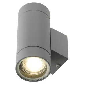 Telbix Kman 12W LED Up/Down Wall Light Silver by Telbix, a Outdoor Lighting for sale on Style Sourcebook