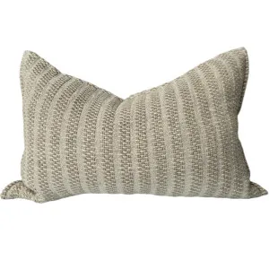 Détente Hand-loomed Rustic Texture Pure French Linen 40x60cm Lumbar - Rustic Striped by Macey & Moore, a Cushions, Decorative Pillows for sale on Style Sourcebook