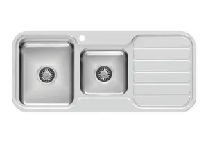 1000 Series 1 And 3/4 Lh Bowl Sink With Drainer With Hole Polished | Made From Stainless Steel By Phoenix by PHOENIX, a Kitchen Sinks for sale on Style Sourcebook