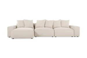 Oasis 4 Seat Chaise Sofa, Florence Stone, by Lounge Lovers by Lounge Lovers, a Sofas for sale on Style Sourcebook