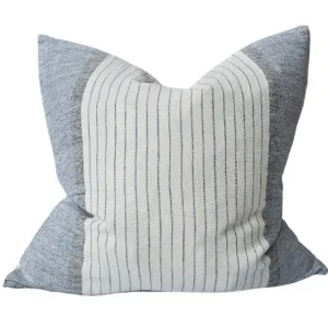 LIMITED EDITION | Malibu Breeze Linen Cushion 55cm Square - Ocean Blue | White by Macey & Moore, a Cushions, Decorative Pillows for sale on Style Sourcebook