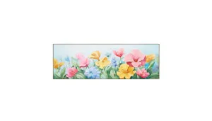 Spring Flowers Wall Art Canvas 50cm x 150cm by Luxe Mirrors, a Artwork & Wall Decor for sale on Style Sourcebook