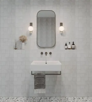 Modern Soft Rounded Rectangle Mirror - 2 sizes - 7 colour options 450mm x 900mm Britis Nickel by Luxe Mirrors, a Vanity Mirrors for sale on Style Sourcebook