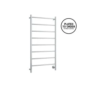 Spartan Eight Straight Round Ladder Heated Towel Rail 121cm x 60cm Polished Stainless Steel by Luxe Mirrors, a Towel Rails for sale on Style Sourcebook