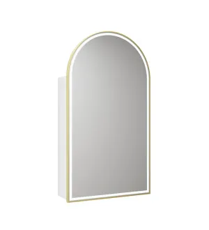 Canterbury Framed LED Shaving Cabinet 3 coloured frames available Brushed Gold by Luxe Mirrors, a Shaving Cabinets for sale on Style Sourcebook