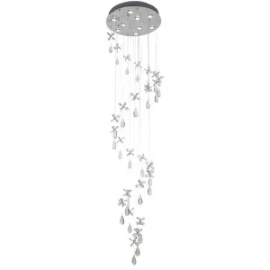 Telbix Paradis Crystal 2510mm Pendant Light Chrome by Telbix, a Chandeliers for sale on Style Sourcebook