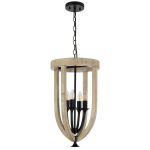 Telbix Black Hosley Pendant Light 4 Light by Telbix, a Pendant Lighting for sale on Style Sourcebook