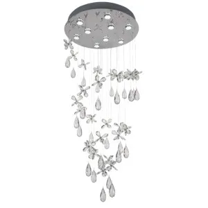 Telbix Paradis 1350mm Crystal Pendant Light Chrome by Telbix, a Chandeliers for sale on Style Sourcebook