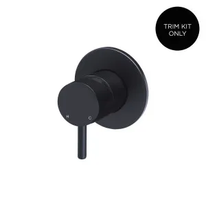 Round Wall/Shower Mixer Short Pin Trim Kit Matte Black by Meir, a Shower Heads & Mixers for sale on Style Sourcebook