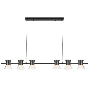 Telbix Tipico 6 Light LED Pendant Light Gun Metal by Telbix, a Pendant Lighting for sale on Style Sourcebook