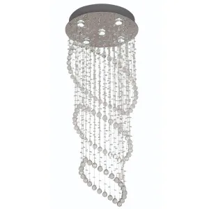 Telbix Savina 1200mm Crystal Pendant Light Chrome by Telbix, a Chandeliers for sale on Style Sourcebook