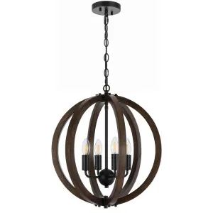 Telbix Black Vestal Pendant Light 4 Light by Telbix, a Pendant Lighting for sale on Style Sourcebook