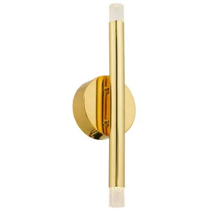 Telbix Milazo 2 Light LED Wall Light Gold by Telbix, a Outdoor Lighting for sale on Style Sourcebook