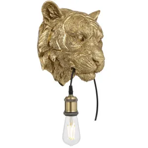 Telbix Simba Wall Light Gold by Telbix, a Outdoor Lighting for sale on Style Sourcebook