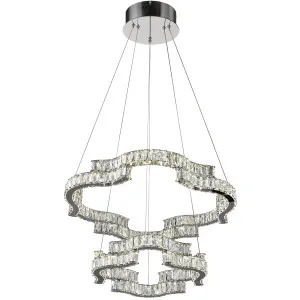 Telbix Jura 2 Tier Pendant Light Chrome by Telbix, a Pendant Lighting for sale on Style Sourcebook