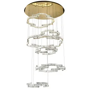 Telbix Jura 6 Tier Pendant Light Gold by Telbix, a Pendant Lighting for sale on Style Sourcebook