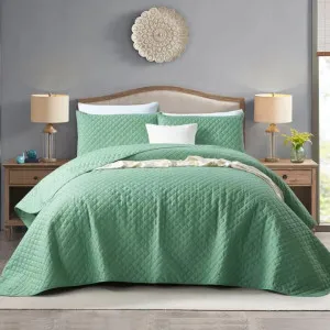 Morgan and Reid Argyle Watercress Coverlet Set by null, a Quilt Covers for sale on Style Sourcebook