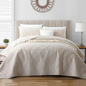 Morgan and Reid Petal Oat Milk Coverlet Set by null, a Quilt Covers for sale on Style Sourcebook