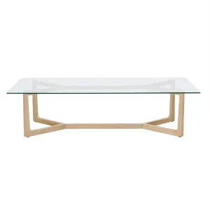 Geo Glass Coffee Table - Natural Oak by GlobeWest, a Coffee Table for sale on Style Sourcebook