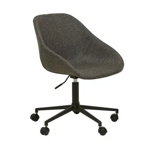 Cooper Office Chair - Woven Charcoal - Black by GlobeWest, a Chairs for sale on Style Sourcebook