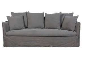 Vittoria Slip Cover 3 Seater Sofa - Washed Smoke by GlobeWest, a Sofas for sale on Style Sourcebook