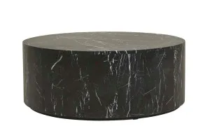 Elle Round Block Coffee Table - Matt Black Marble by GlobeWest, a Coffee Table for sale on Style Sourcebook