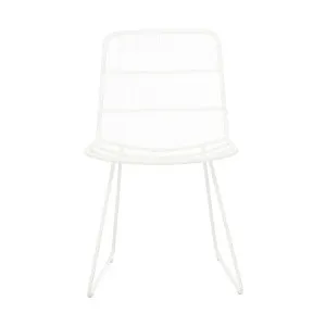 Granada Sleigh Dining Chair - White by GlobeWest, a Outdoor Chairs for sale on Style Sourcebook