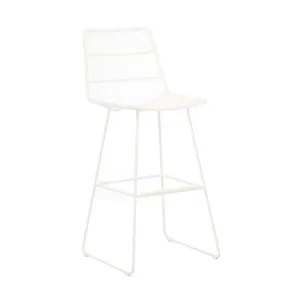 Granada Sleigh Barstool - White by GlobeWest, a Outdoor Chairs for sale on Style Sourcebook