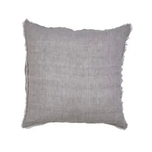 Evie Linen 50x50cm Cushion - Grey by GlobeWest, a Cushions, Decorative Pillows for sale on Style Sourcebook