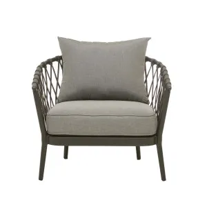 Maui 1 Seater Sofa - Shadow Grey - Black by GlobeWest, a Outdoor Chairs for sale on Style Sourcebook