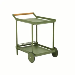 Lagoon Bar Trolley - Khaki Powdercoat by GlobeWest, a Sideboards, Buffets & Trolleys for sale on Style Sourcebook