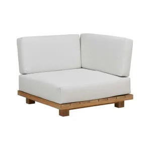 Haven 2 Seater Left Arm Sofa - Snow - Natural Teak by GlobeWest, a Outdoor Sofas for sale on Style Sourcebook