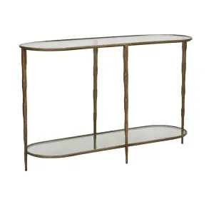 Amelie Oval Console - Antique Brass by GlobeWest, a Console Table for sale on Style Sourcebook