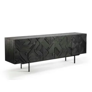 Ethnicraft Graphic 4 Door Buffet - Black by Ethnicraft, a Sideboards, Buffets & Trolleys for sale on Style Sourcebook