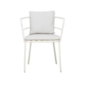 Lyon Dining Armchair - Oyster - White by GlobeWest, a Outdoor Chairs for sale on Style Sourcebook