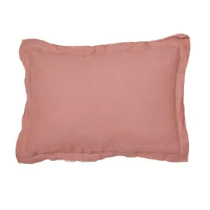 Lottie Linen 50x35cm Cushion - Desert Rose Linen by GlobeWest, a Cushions, Decorative Pillows for sale on Style Sourcebook