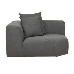 Felix Curve 1 Seater Left Arm - Meteor Grey by GlobeWest, a Sofas for sale on Style Sourcebook