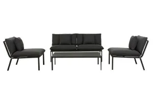 Pier Lounge Sofa Set - Dark Grey - Black by GlobeWest, a Outdoor Sofa Sets for sale on Style Sourcebook