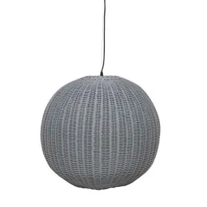 Lula Woven Pendant - Light Grey by GlobeWest, a Pendant Lighting for sale on Style Sourcebook