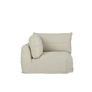 Cove Seamed 1 Seater Corner Sofa - Shell Linen by GlobeWest, a Sofas for sale on Style Sourcebook