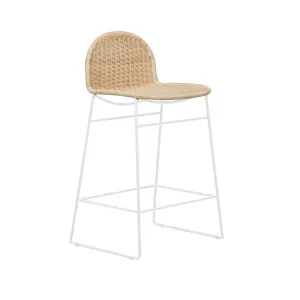 Otto Round Barstool - Natural - White by GlobeWest, a Bar Stools for sale on Style Sourcebook