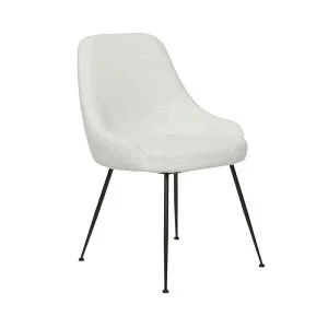 Dane Dining Chair - Snow Boucle - Black by GlobeWest, a Chairs for sale on Style Sourcebook